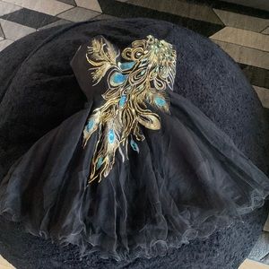 Short Tulle Peacock Dress